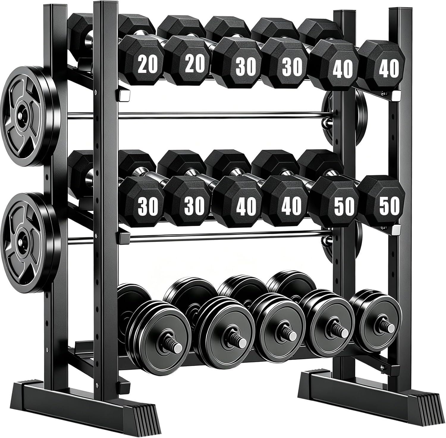3-Tier Dumbbell Rack, 1300LB Capaci...