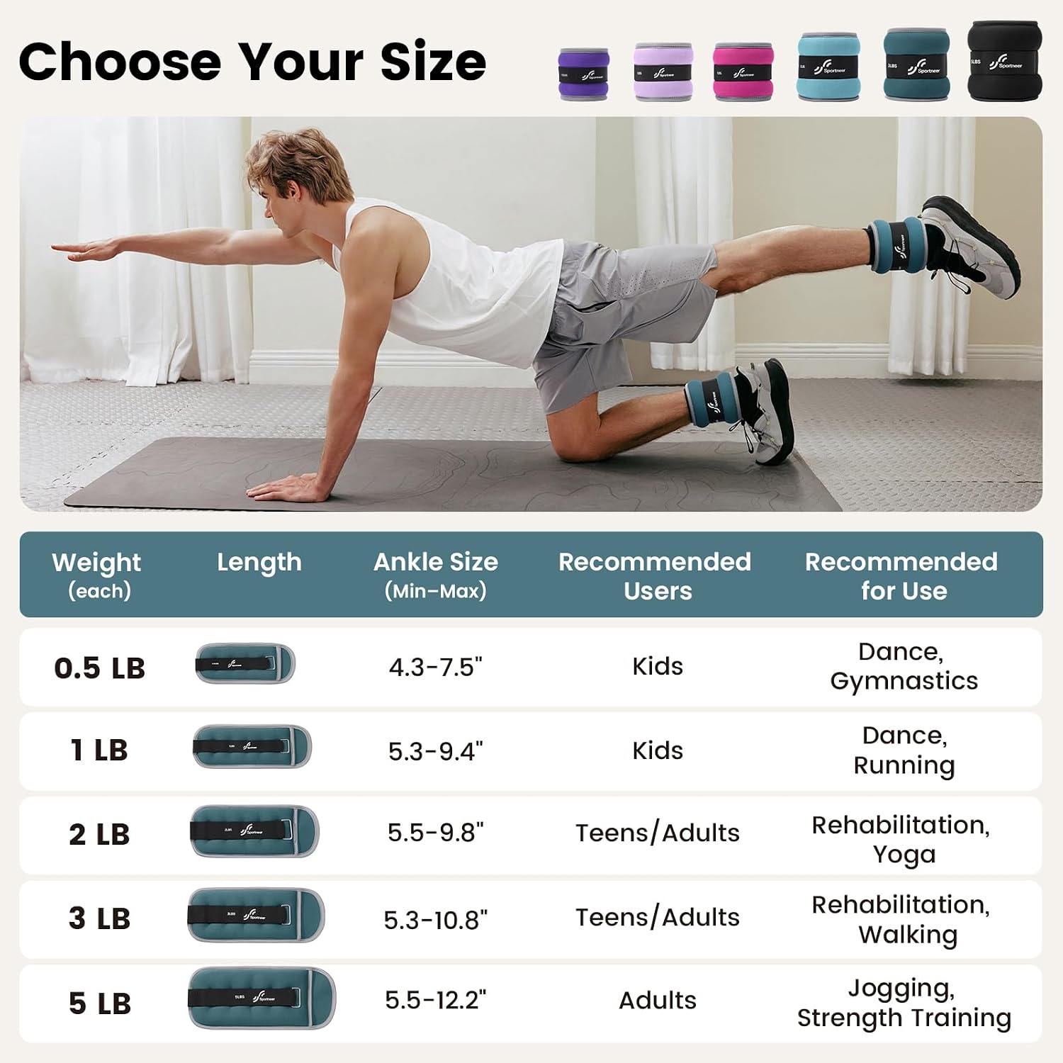 Sportneer Ankle Wrist Weights for W... – 71kVUHvc4QL._AC_SL1500_.jpg