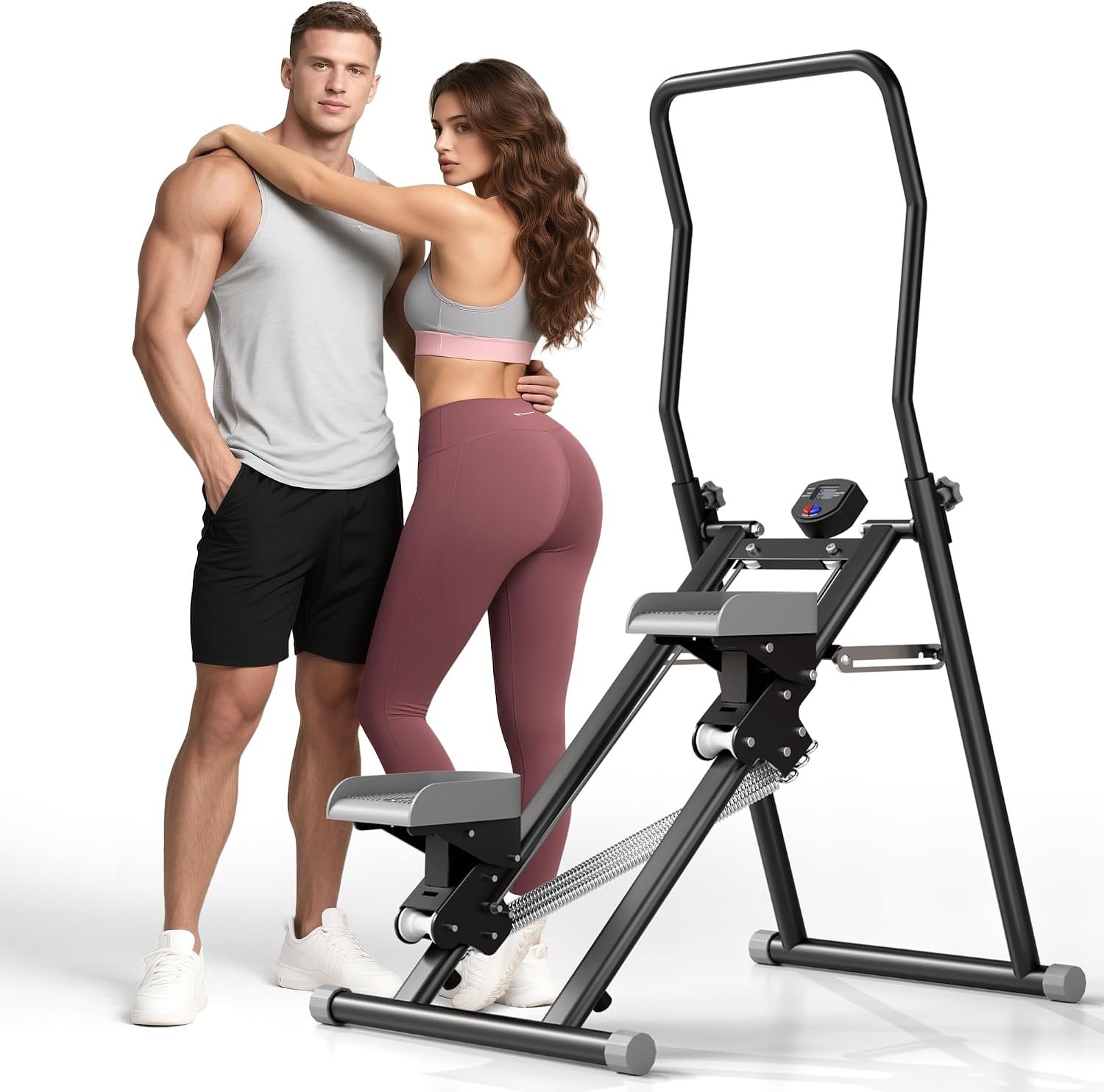 Stair Stepper for Home Adjustable Resistance Vertical Climbers Handlebar