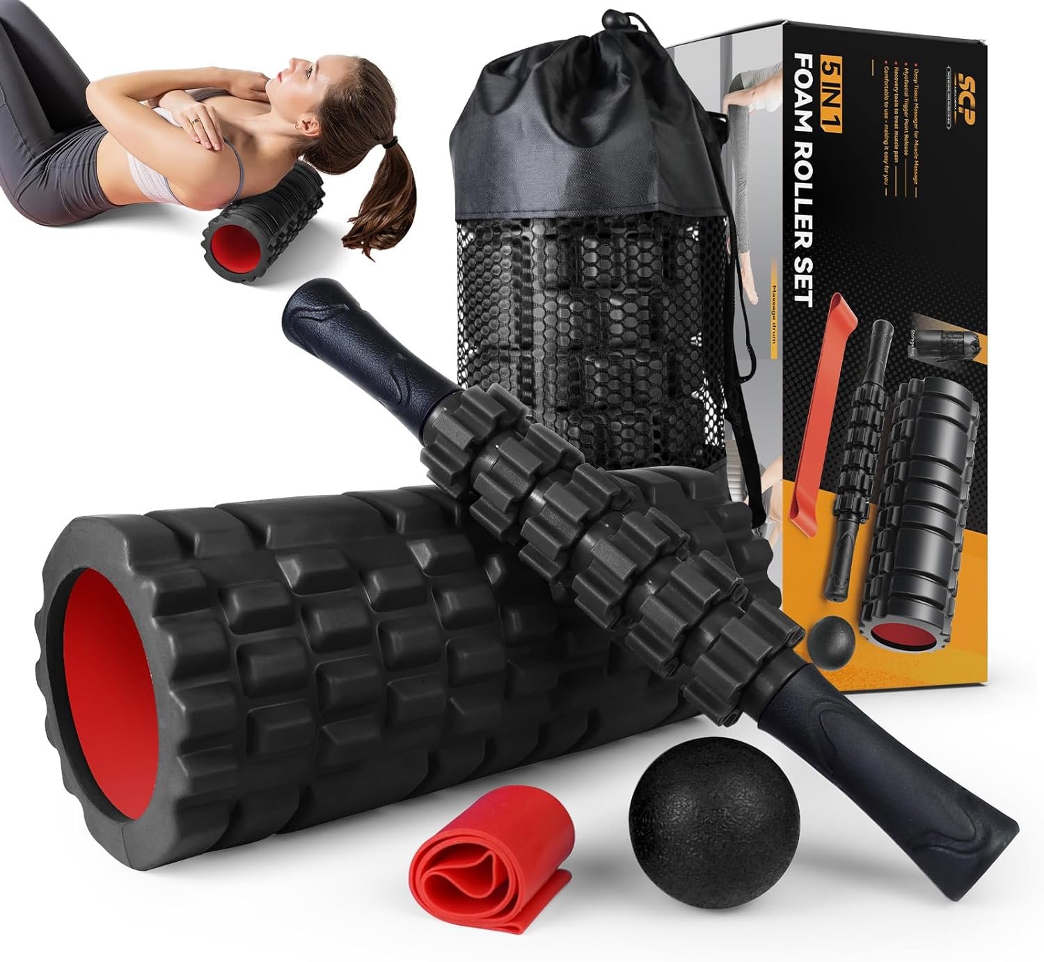 SUBCULTUREPICK 5 in1 Foam Roller Se...