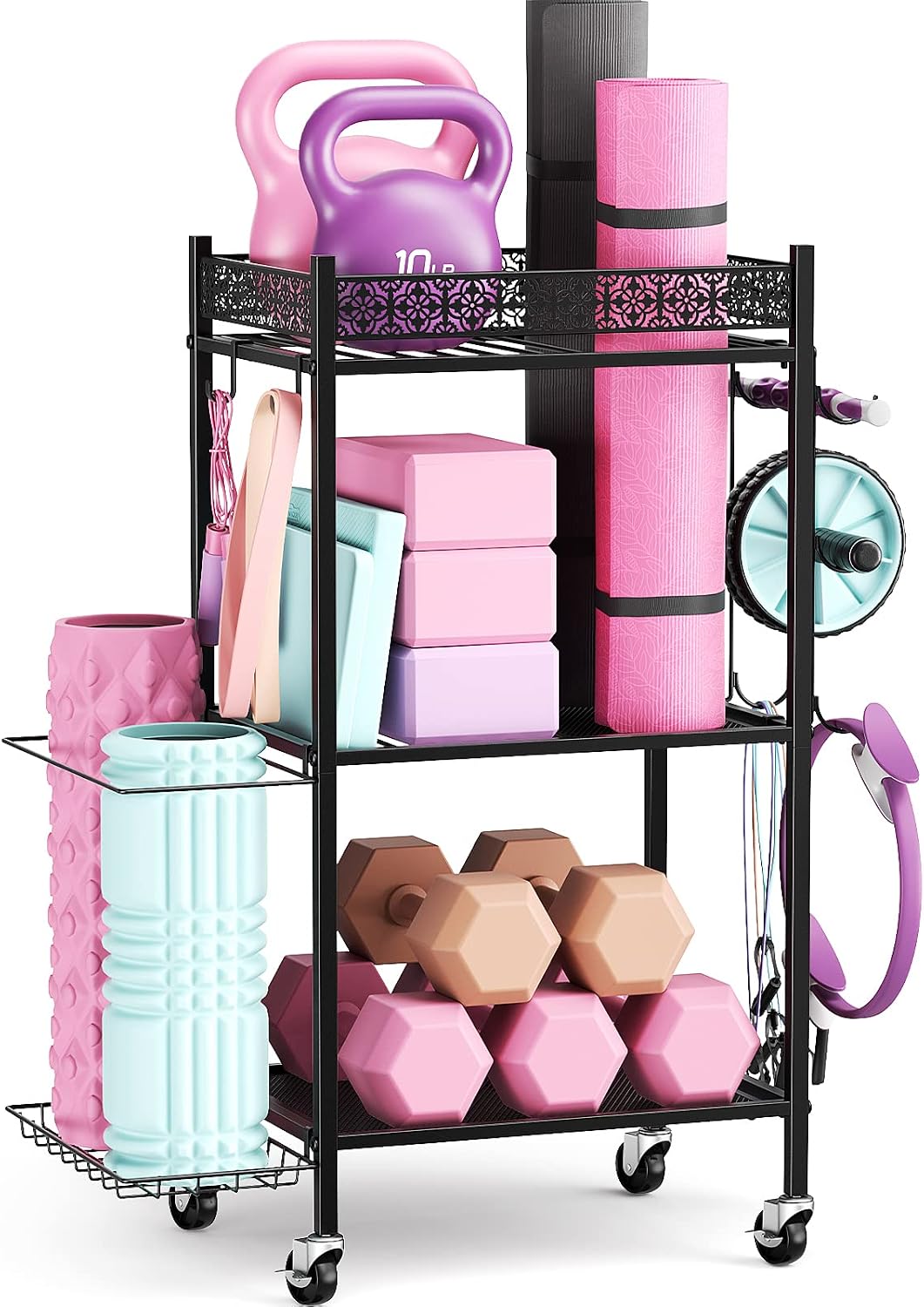VOPEAK Home Gym Storage Rack, 3-Tie...