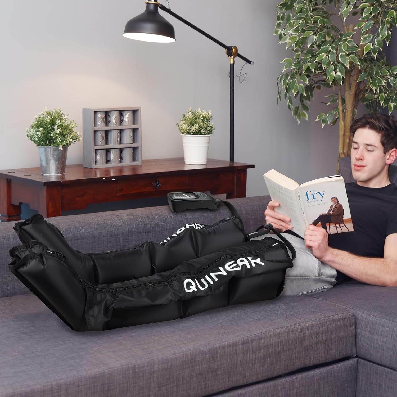 QUINEAR Leg Recovery Compression System for Athlete Post Workout, Professional Sequential Device for Massage Therapy, Foot and Leg Recovery Boots, Improve Circulation Reduce Muscle Soreness (Medium) - Image 2