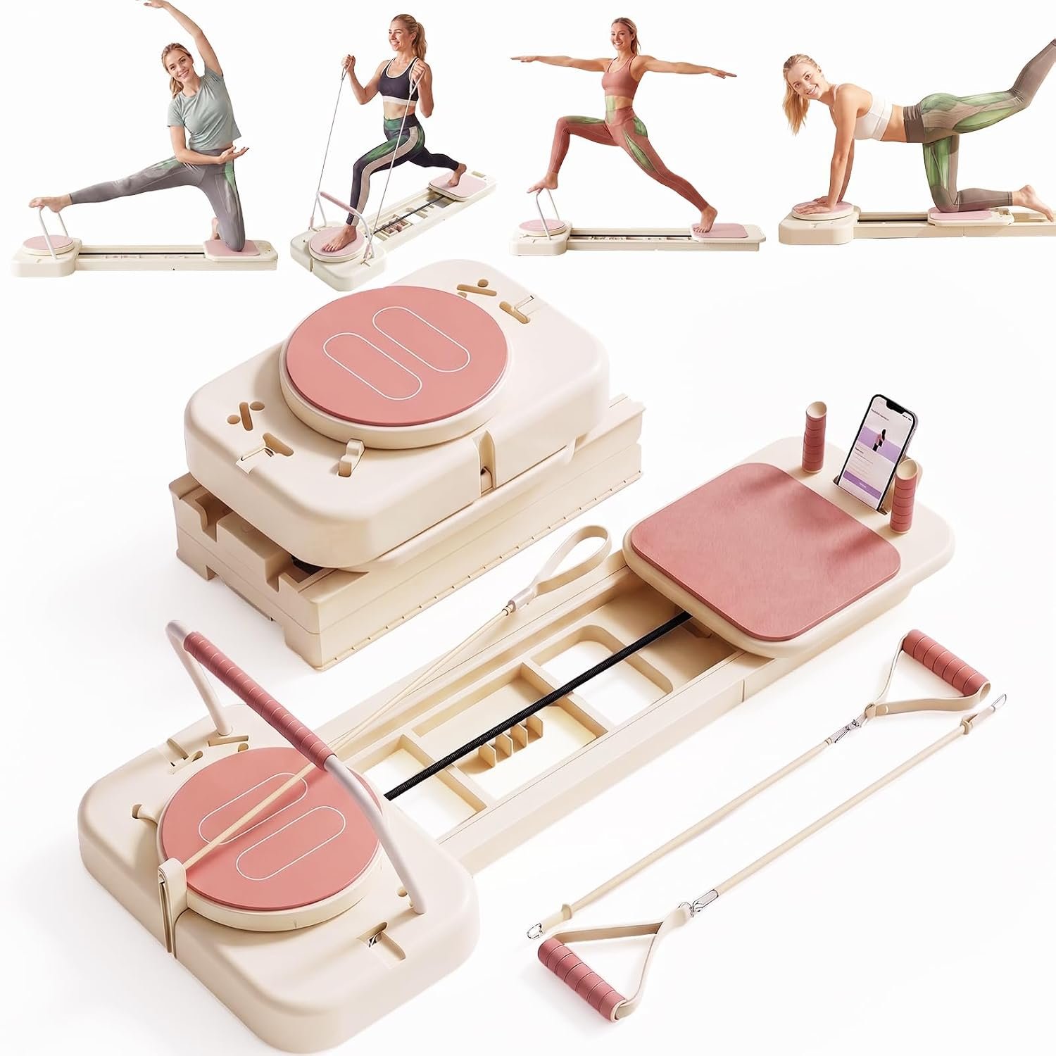 Pilates Reformer for Home, Foldable...