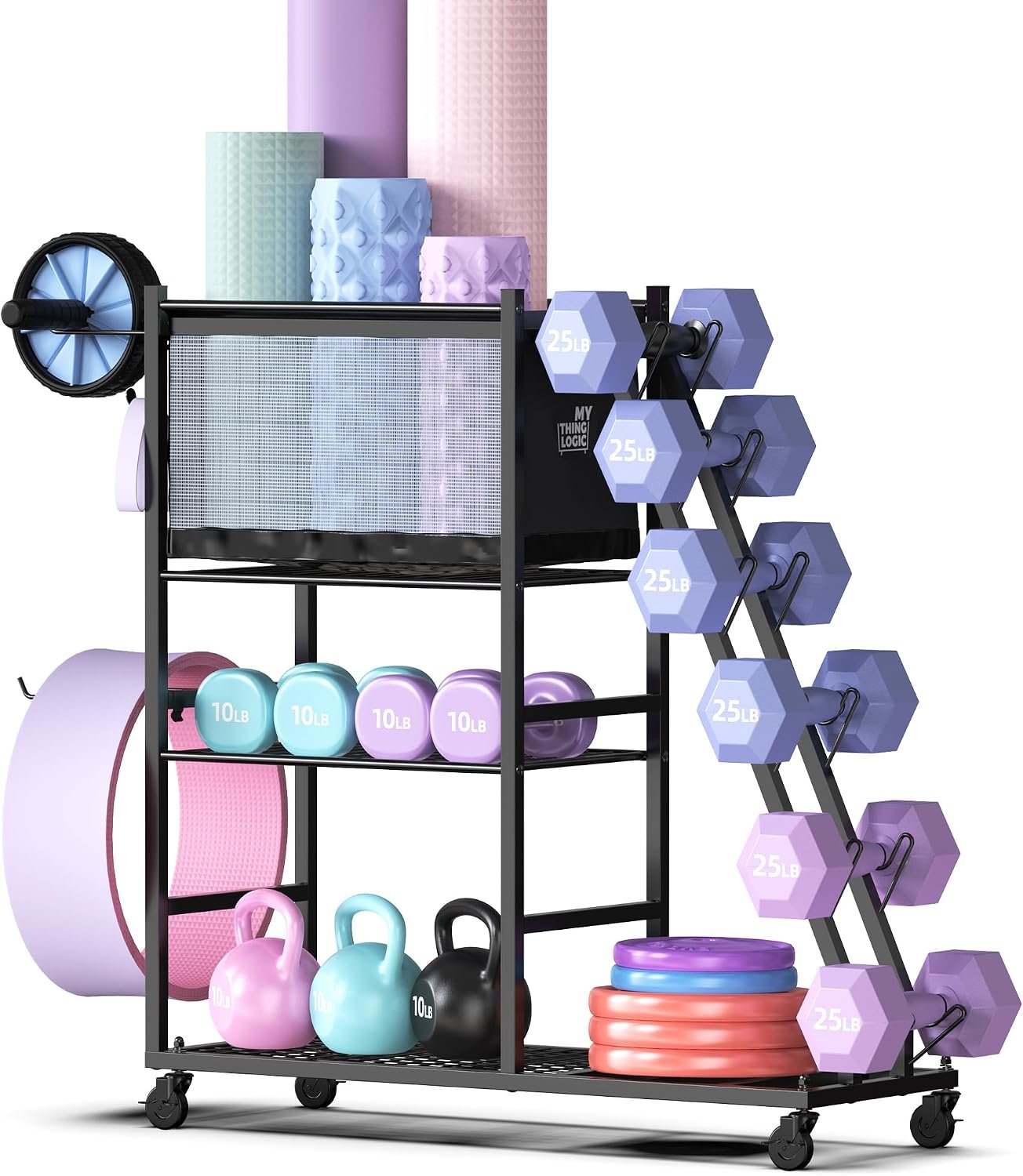 Mythinglogic Dumbbell Rack with Yog...