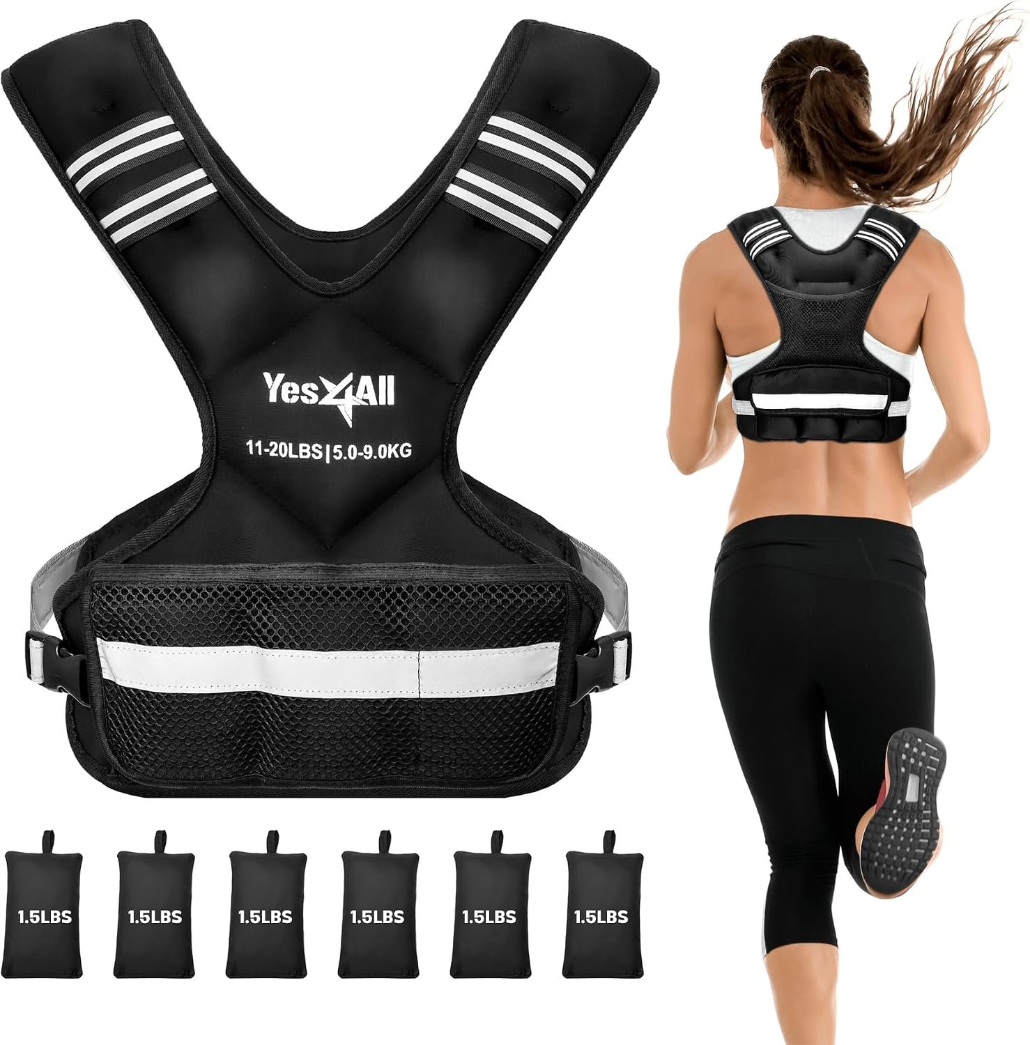 Yes4All Adjustable Weighted Vest wi...