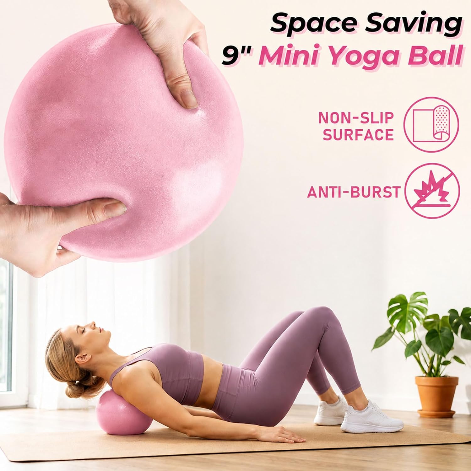 Pilates Kit for Home Workout, All-in-One Yoga Pilates Equipment with 14.5" Pilate Ring and Small Exercise Ball Set, Pilates Essentials for Women at Home - Image 4