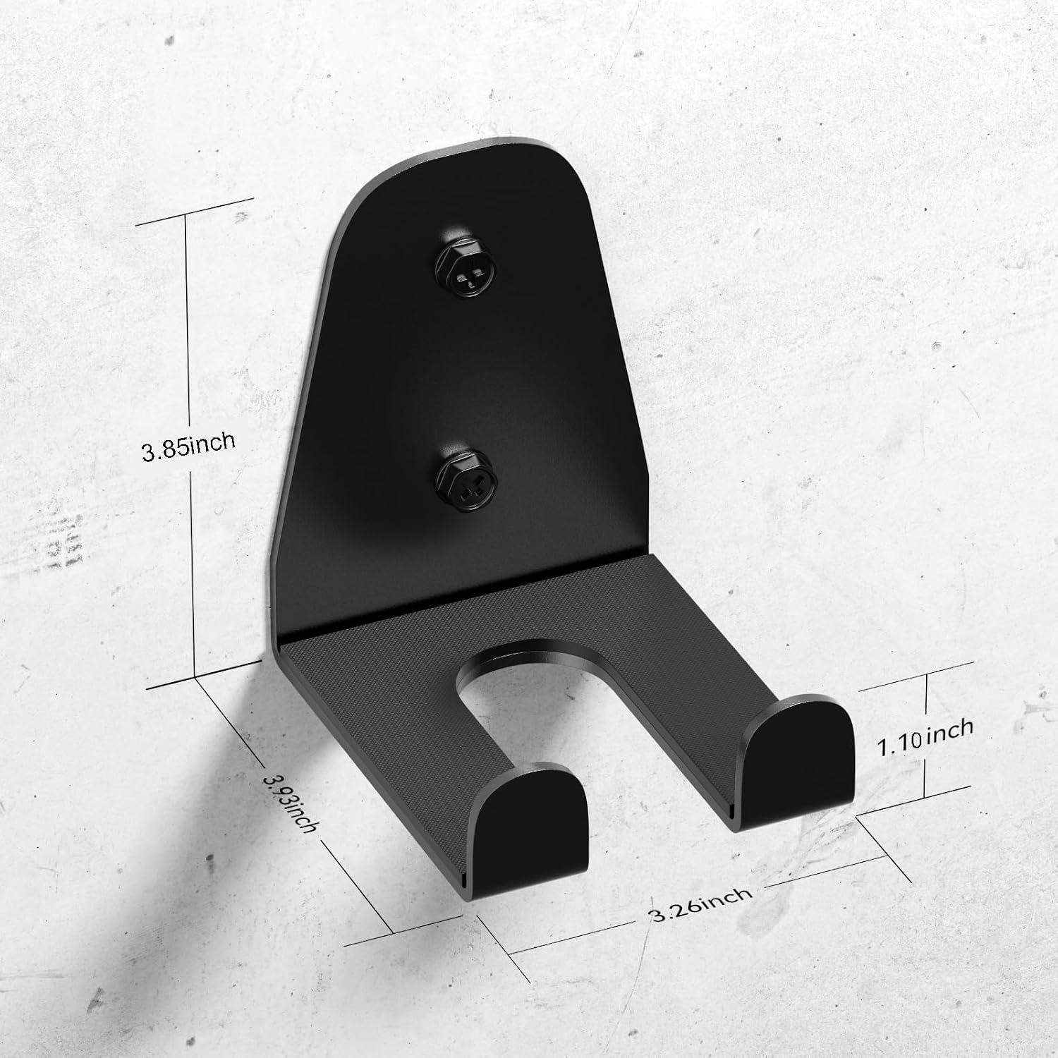 JNIHEEP Olympic Barbell Hanger,Garage Gym Bar Wall Rack,Vertical Barbell Mount Rack,Black Powder Coated,Space Saving Commercial or Home Gym Accessory,Holds Under 33mm Bar Size - Image 4