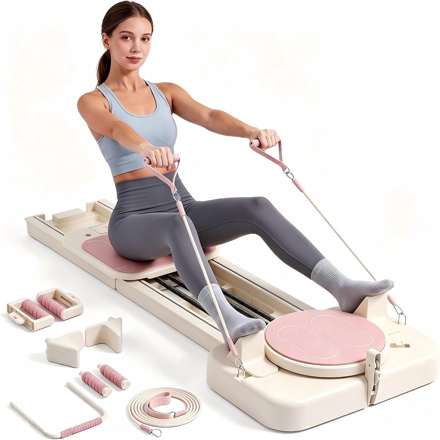 RegiisJoy Foldable Pilates Reformer...