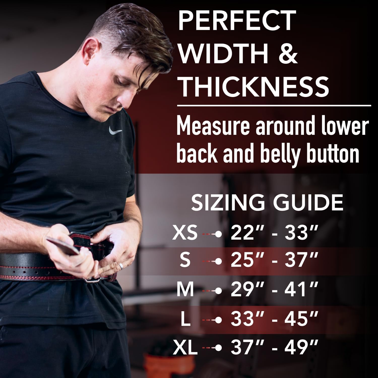 Dark Iron Fitness Genuine Leather Weightlifting Belt, 4 Inch Wide for Men Women with Double Prong Buckle Reinforced Stitching, Powerlifting Deadlift Squat Training Core Support Gym Strength Workout - Image 4