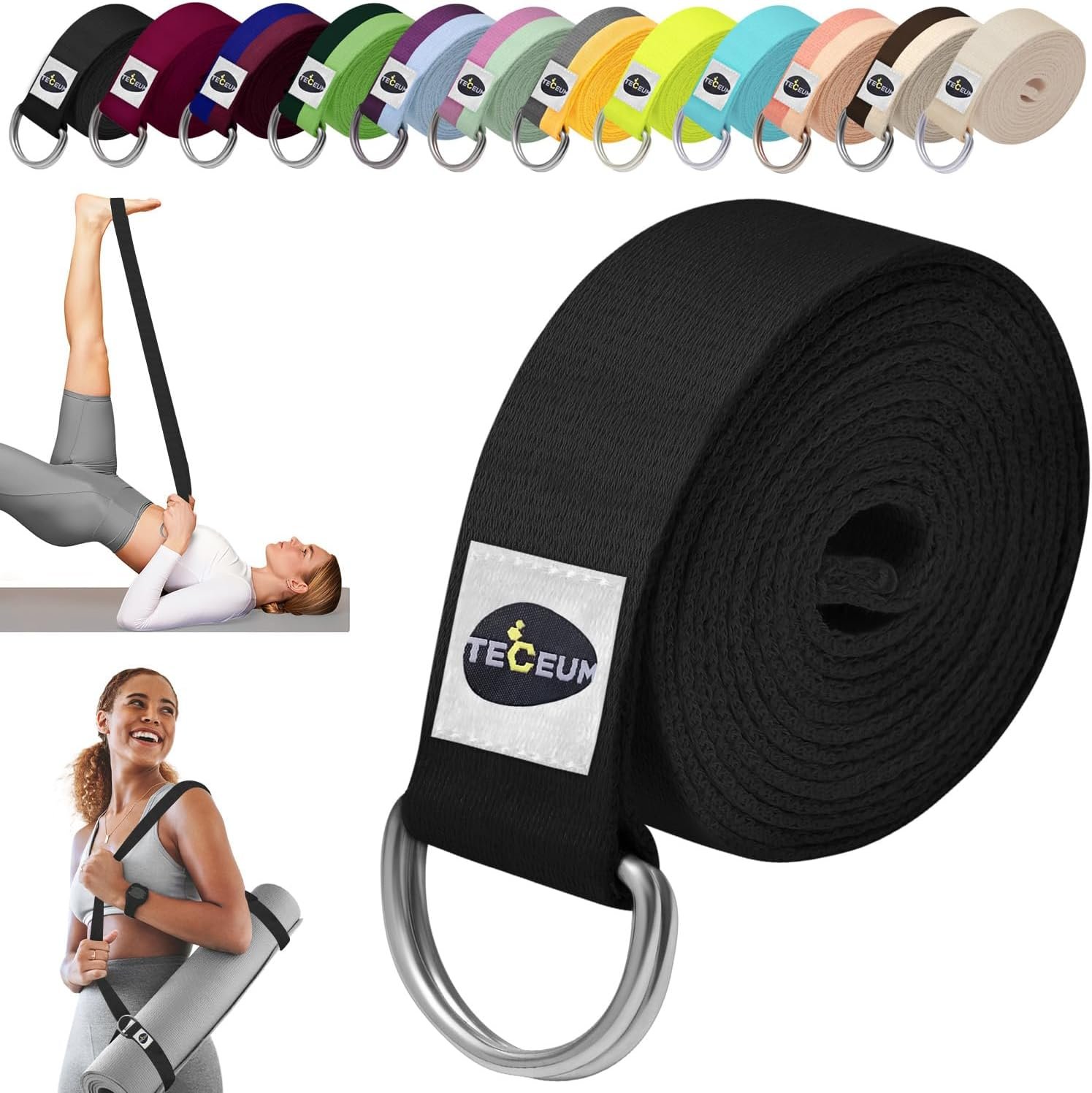 TECEUM 2 IN 1 Yoga & Mat Strap...
