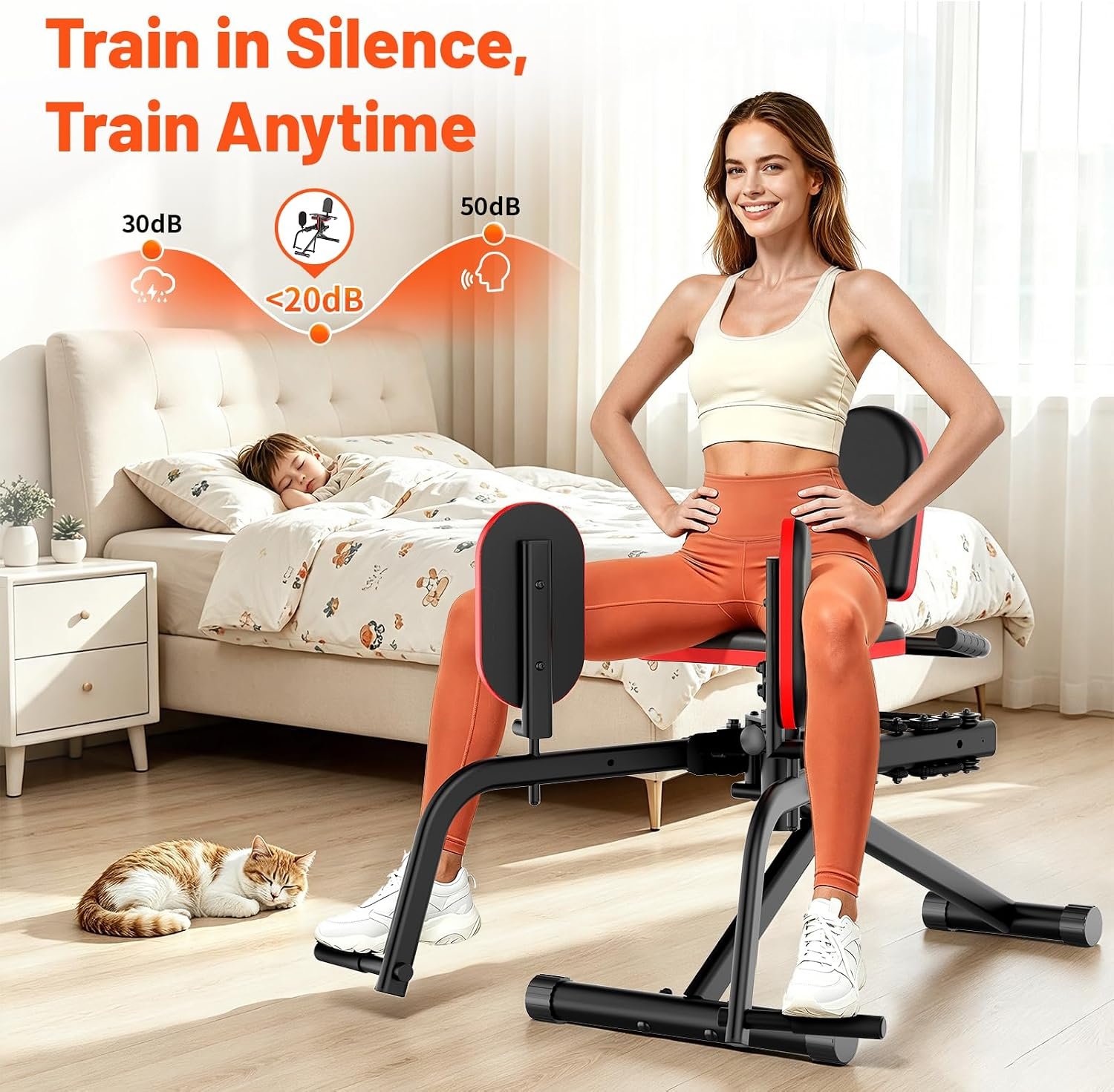 ERGOLIFE 2-in-1 Hip Abductor Adductor Machine, Thigh Workout Equipment - Image 7