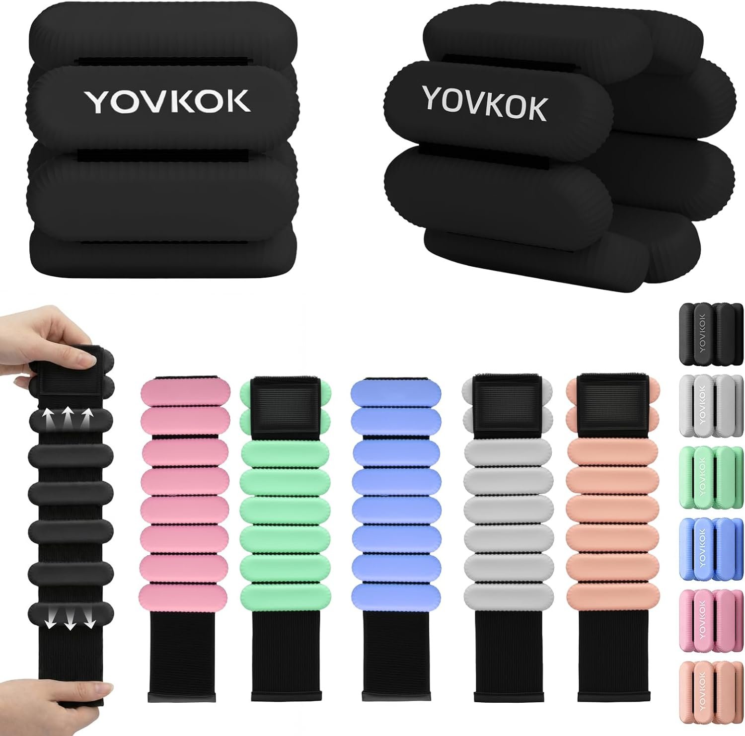 YOVKOK Adjustable Ankle Wrist Weigh...