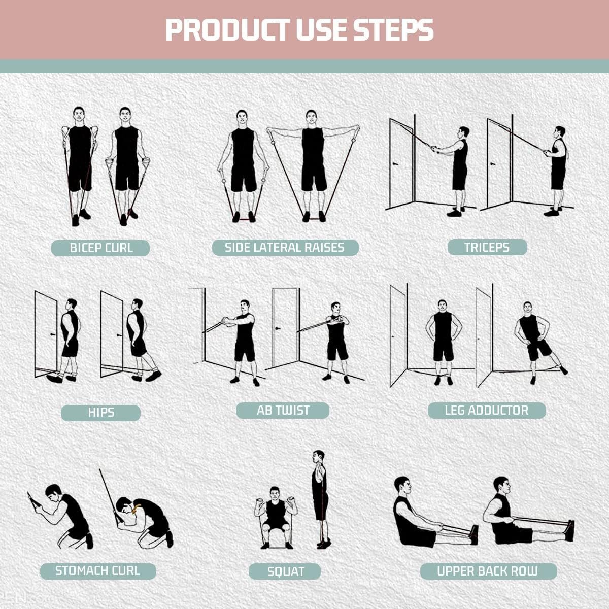 VEICK Resistance Bands with Handles, Exercise Tube Bands Set for Workouts - Image 6