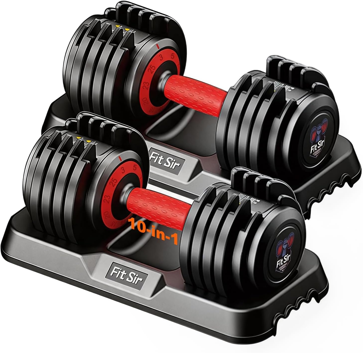 Adjustable Dumbbell Set, 10-in-1 25...