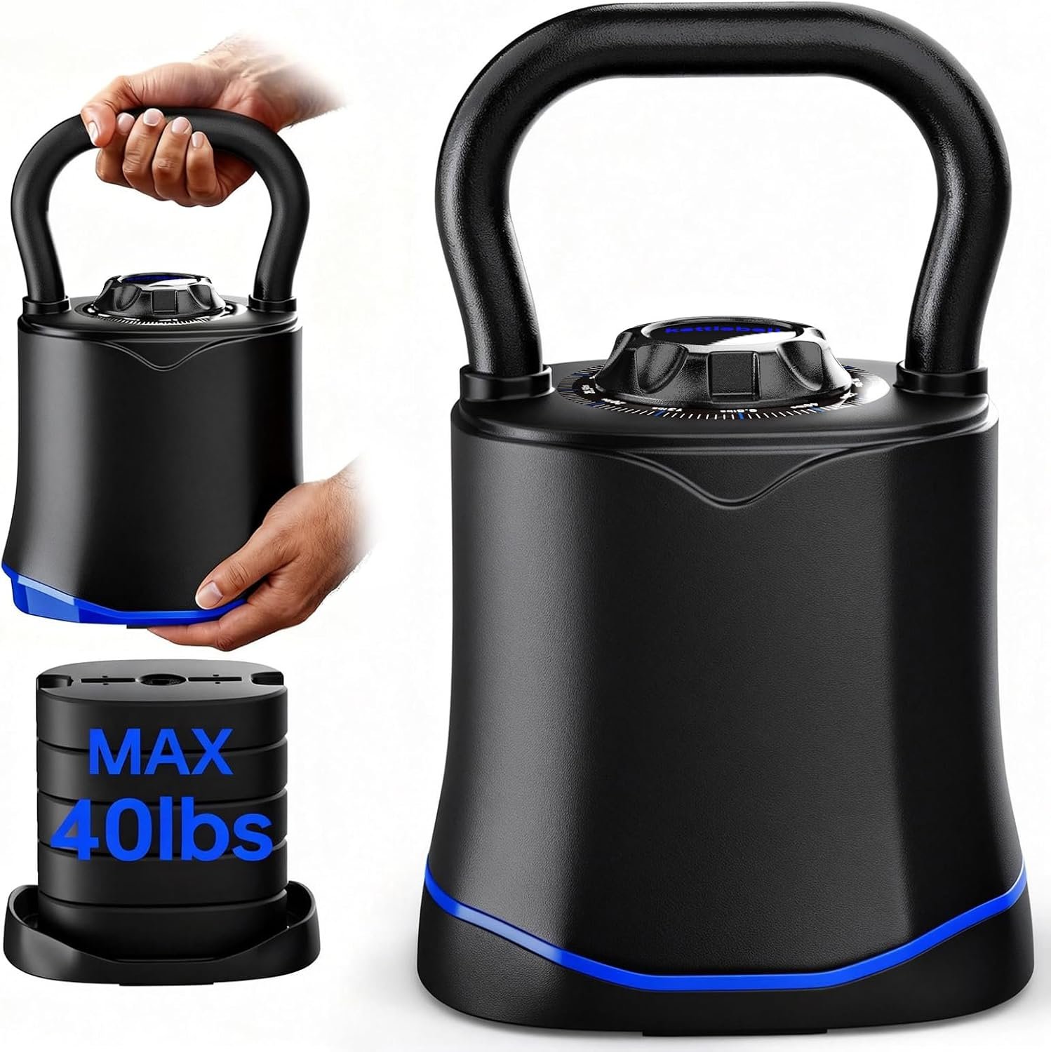 Adjustable Kettlebell，6-in-1 Quic...