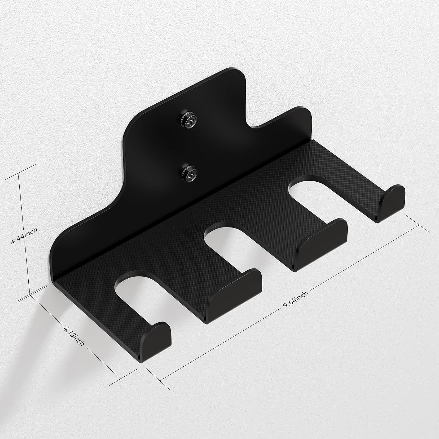 JNIHEEP Olympic Barbell Hanger,Garage Gym Bar Wall Rack,Vertical Barbell Mount Rack,Black Powder Coated,Space Saving Commercial or Home Gym Accessory,Holds Under 33mm Bar Size - Image 4
