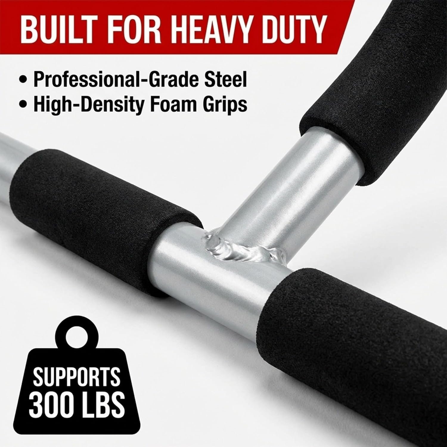 Iron Chin Up & Pull Up Bar Gen. 1 – Heavy Duty Doorway Pull Up Bar, 9 Multi-Grip Positions, No Screws Required, Fits 24"–32" Door Frames, Supports Up to 300 lbs, Home Gym Strength Trainer - Image 5