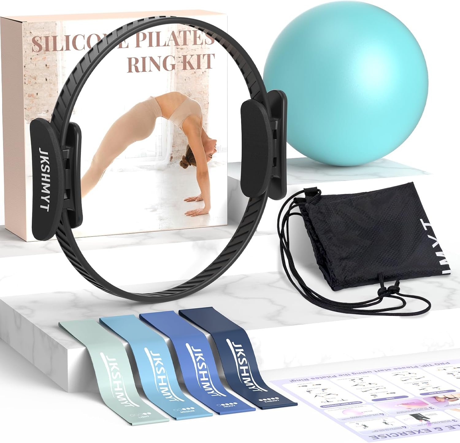 JKSHMYT Pilates Kit, Pilates Ring a...