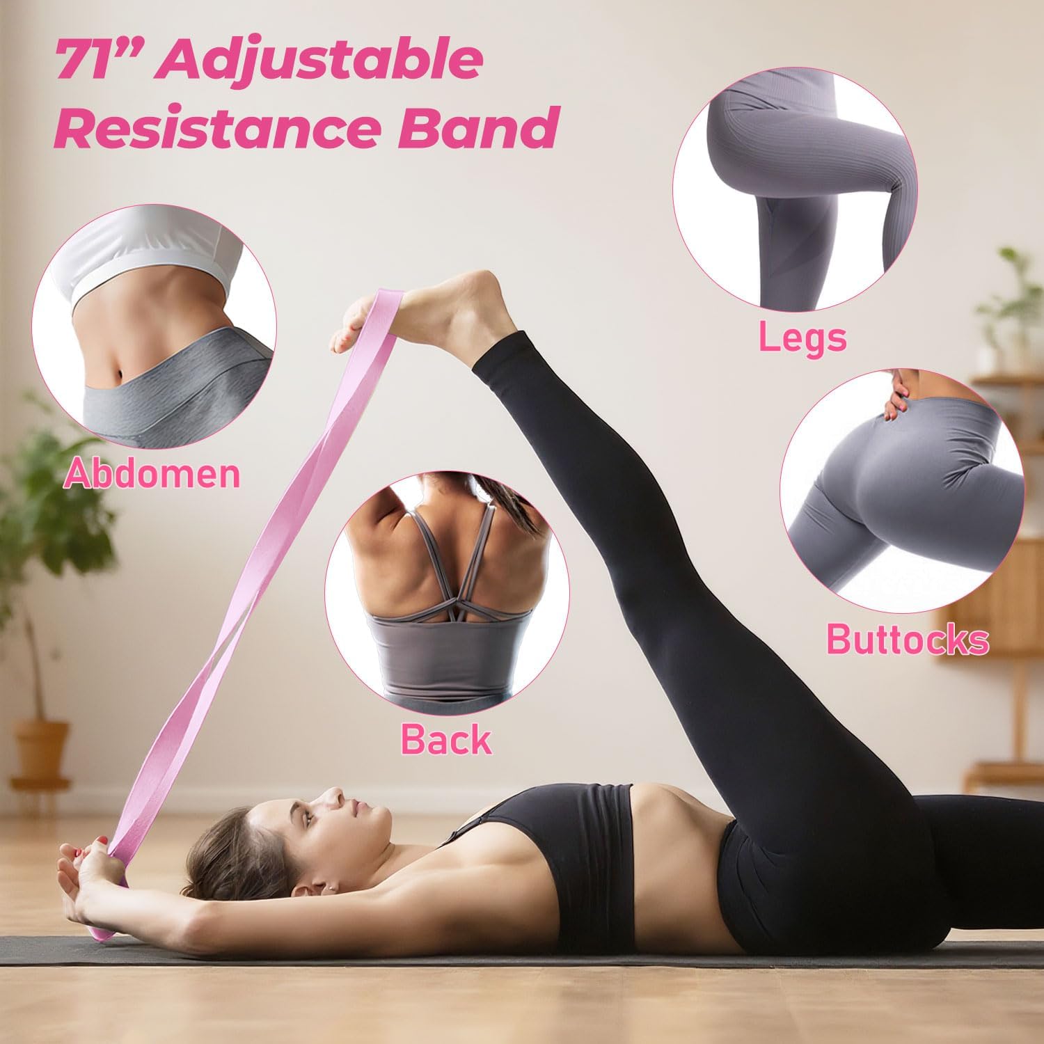 Pilates Kit for Home Workout, All-in-One Yoga Pilates Equipment with 14.5" Pilate Ring and Small Exercise Ball Set, Pilates Essentials for Women at Home - Image 7