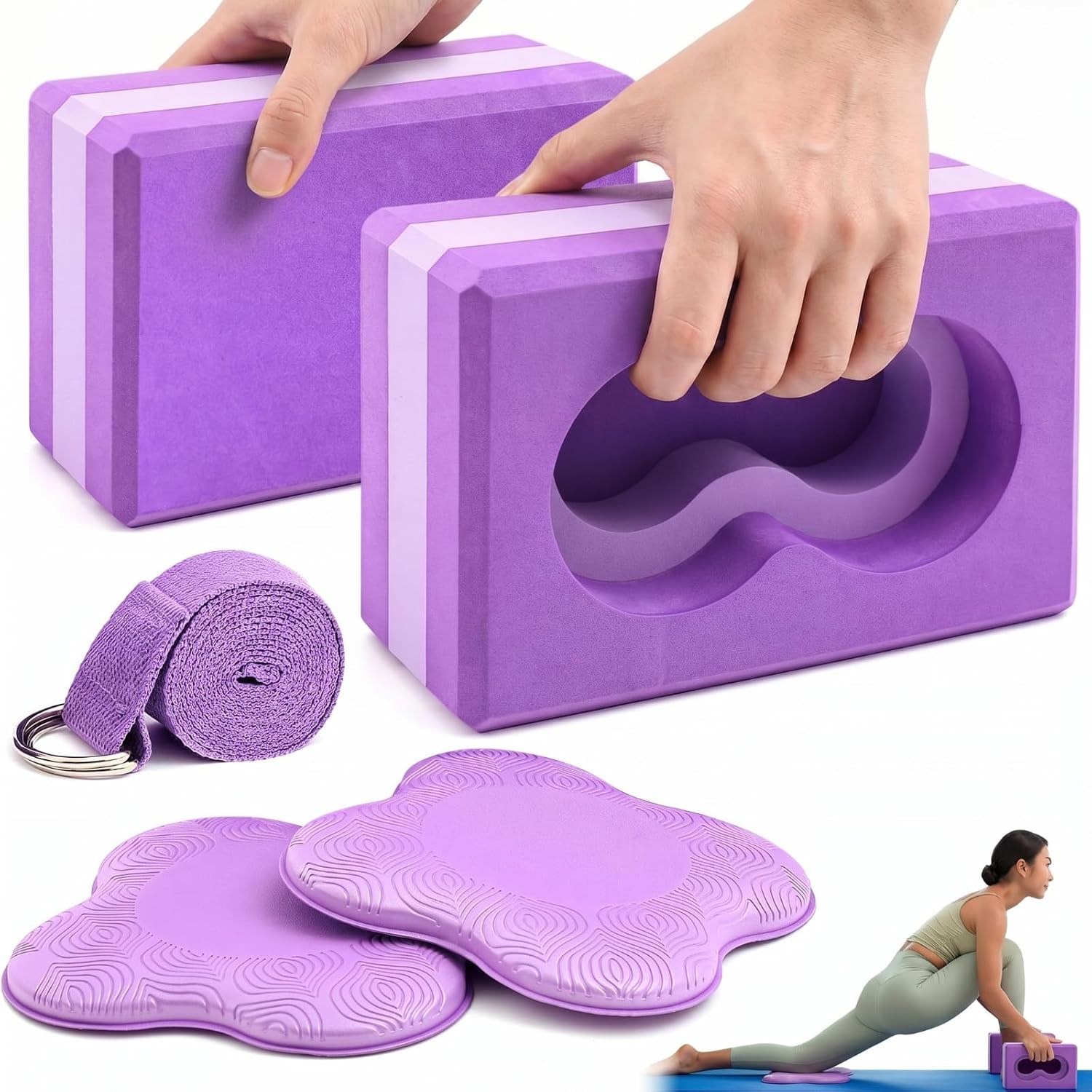 Yoga Blocks 2 Pack for Wrist Relief... – 71zBf3Jx9cL._AC_SL1500_.jpg