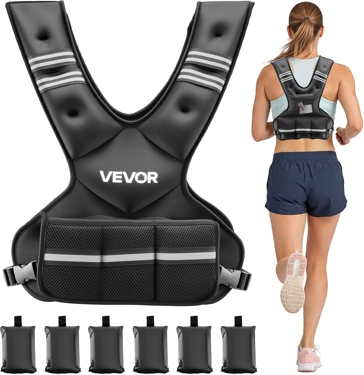 VEVOR Adjustable Weighted Vest, 4-1...