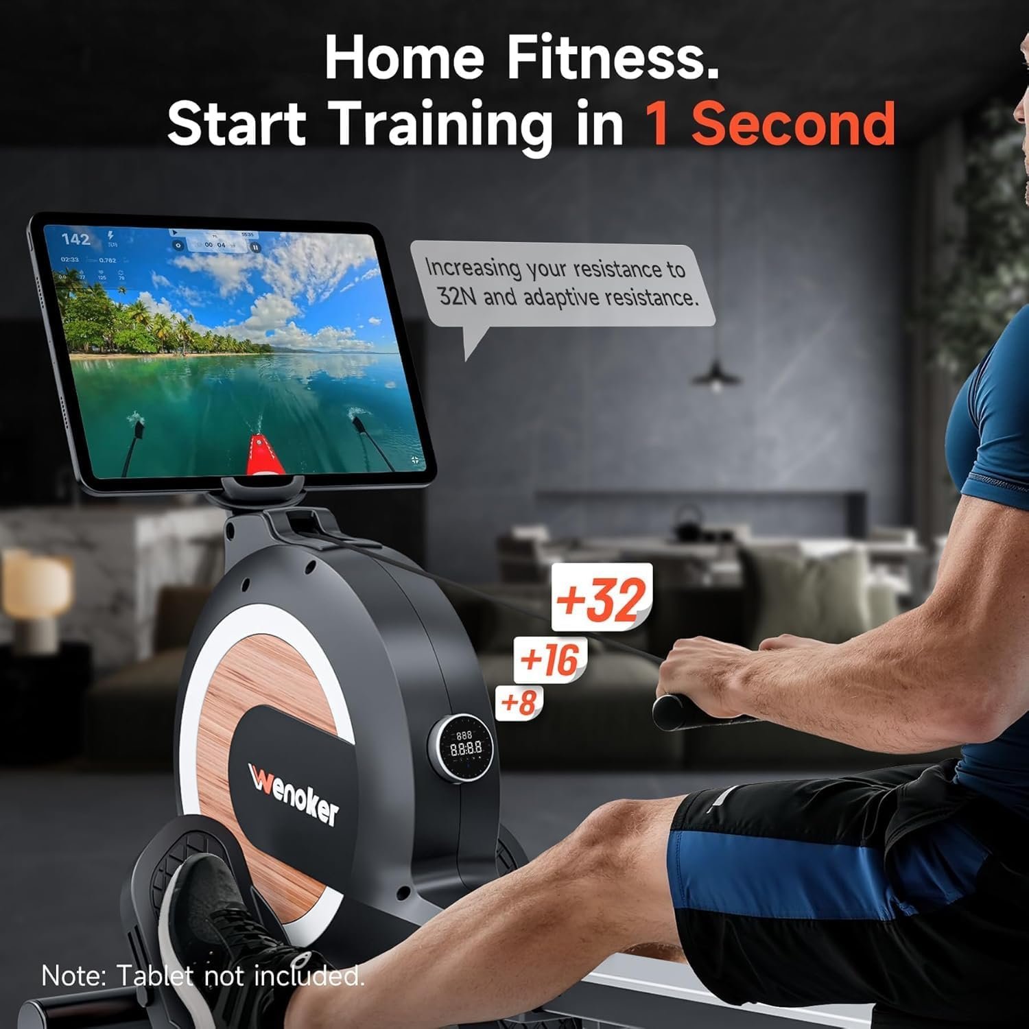 Wenoker Magnetic Rowing Machine for Home,Quiet & Smooth,Full Body Workout - Image 2