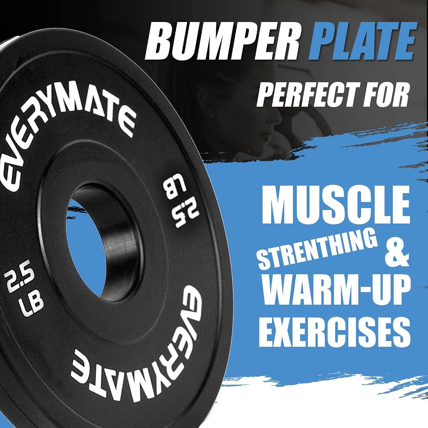 EVERYMATE Change Weight Plates 1.25LB 2.5LB 5LB Set Fractional Olympic Bumper Plates for Cross Training Steel Insert Strength Training - Image 9