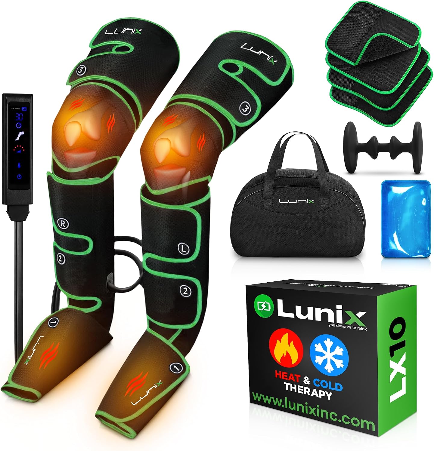 Lunix LX10 Full Leg Massager with H...