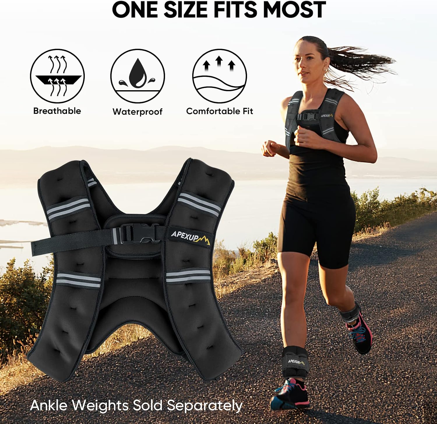 APEXUP Weighted Vest Men Women, Weight Vest for Women Workout Equipment for Strength Training Running - Image 5