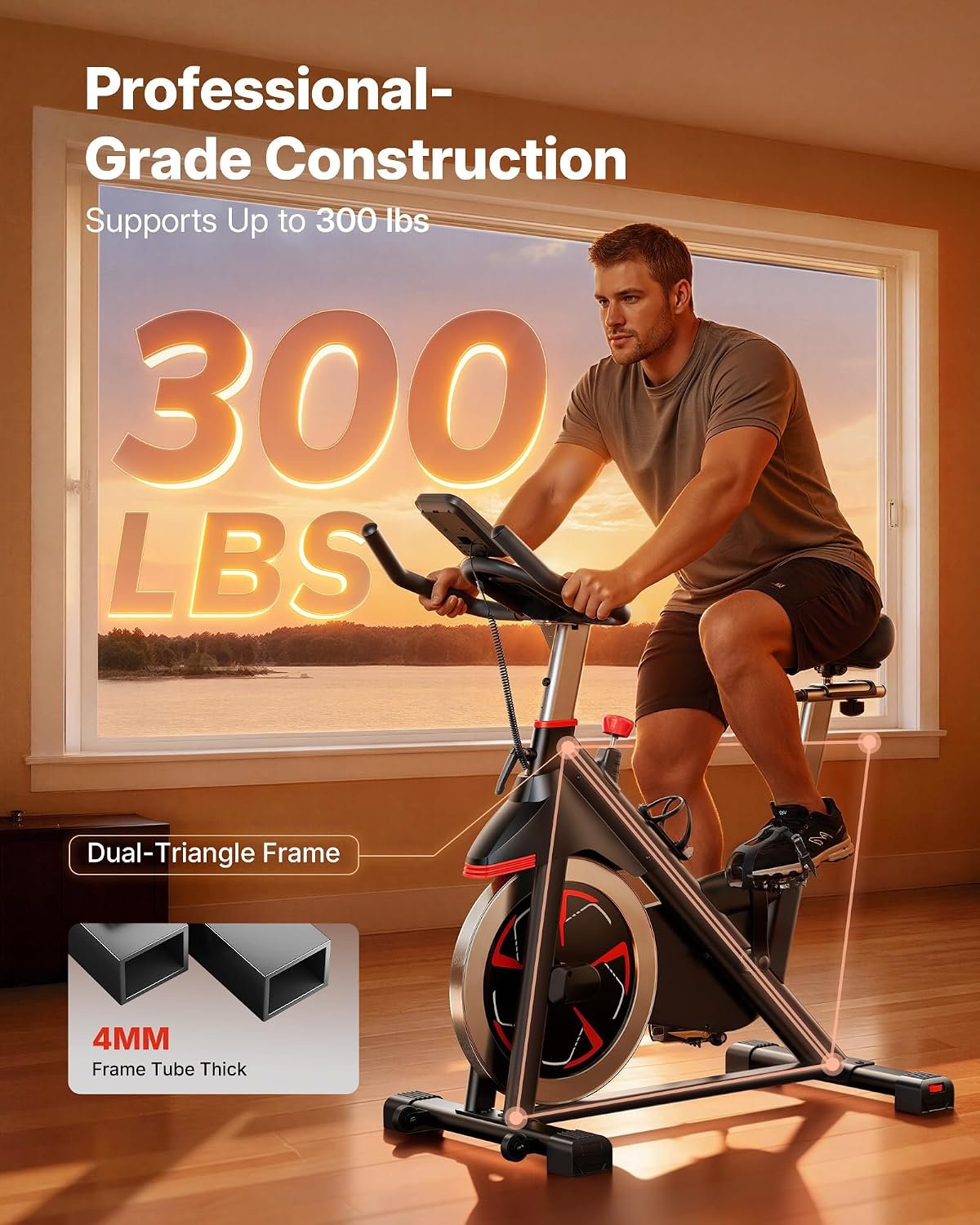 MERACH Magnetic Exercise Bike, Heavy Duty Stationary Bike for Home Gym - Image 3