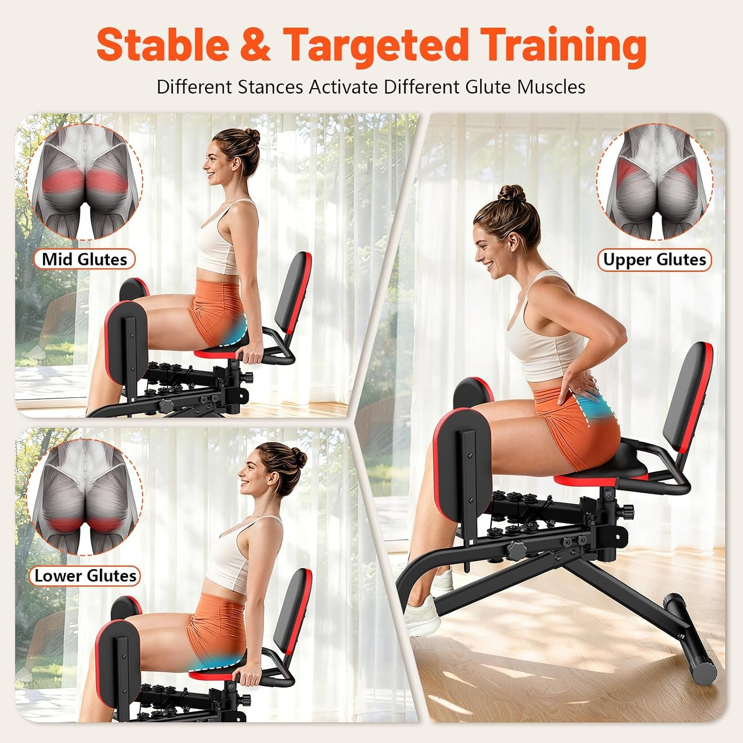 ERGOLIFE 2-in-1 Hip Abductor Adductor Machine, Thigh Workout Equipment - Image 3