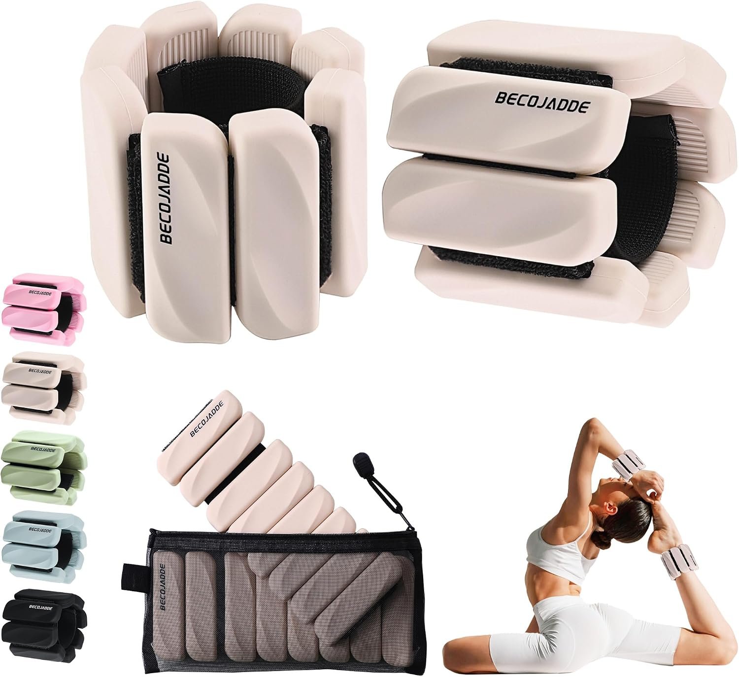 BECOJADDE Ankle Weights for Women S...