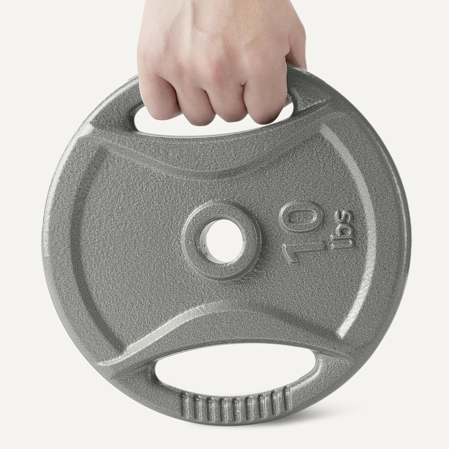 Amazon Basics 1-Inch Grip Weight Plates, Cast Iron, Strength Training, Home Gym - Image 3