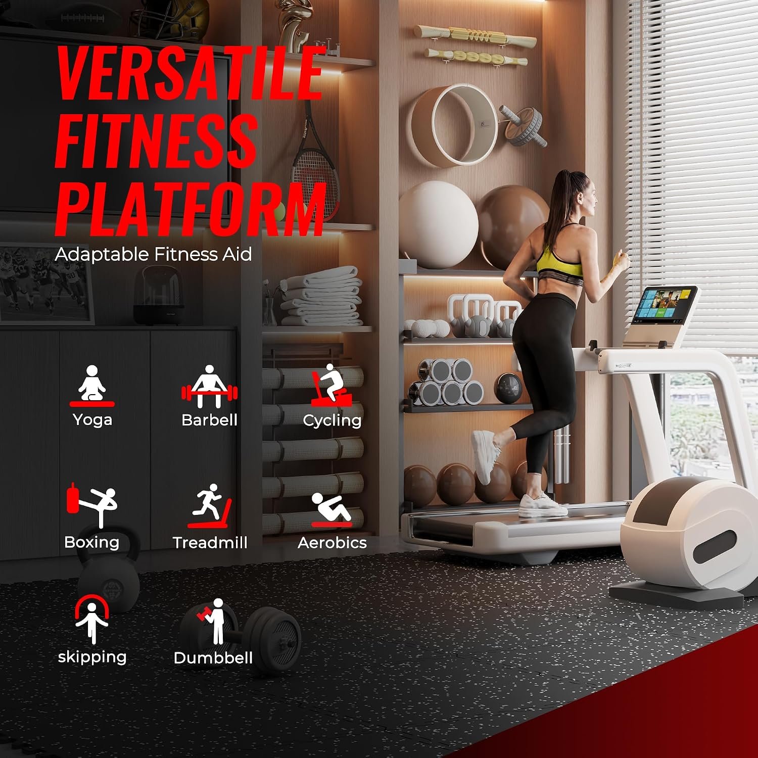 SUPERJARE 0.79'' Extra-Thick 18 Pcs 72 Sq Ft Exercise Equipment Mats - Image 2