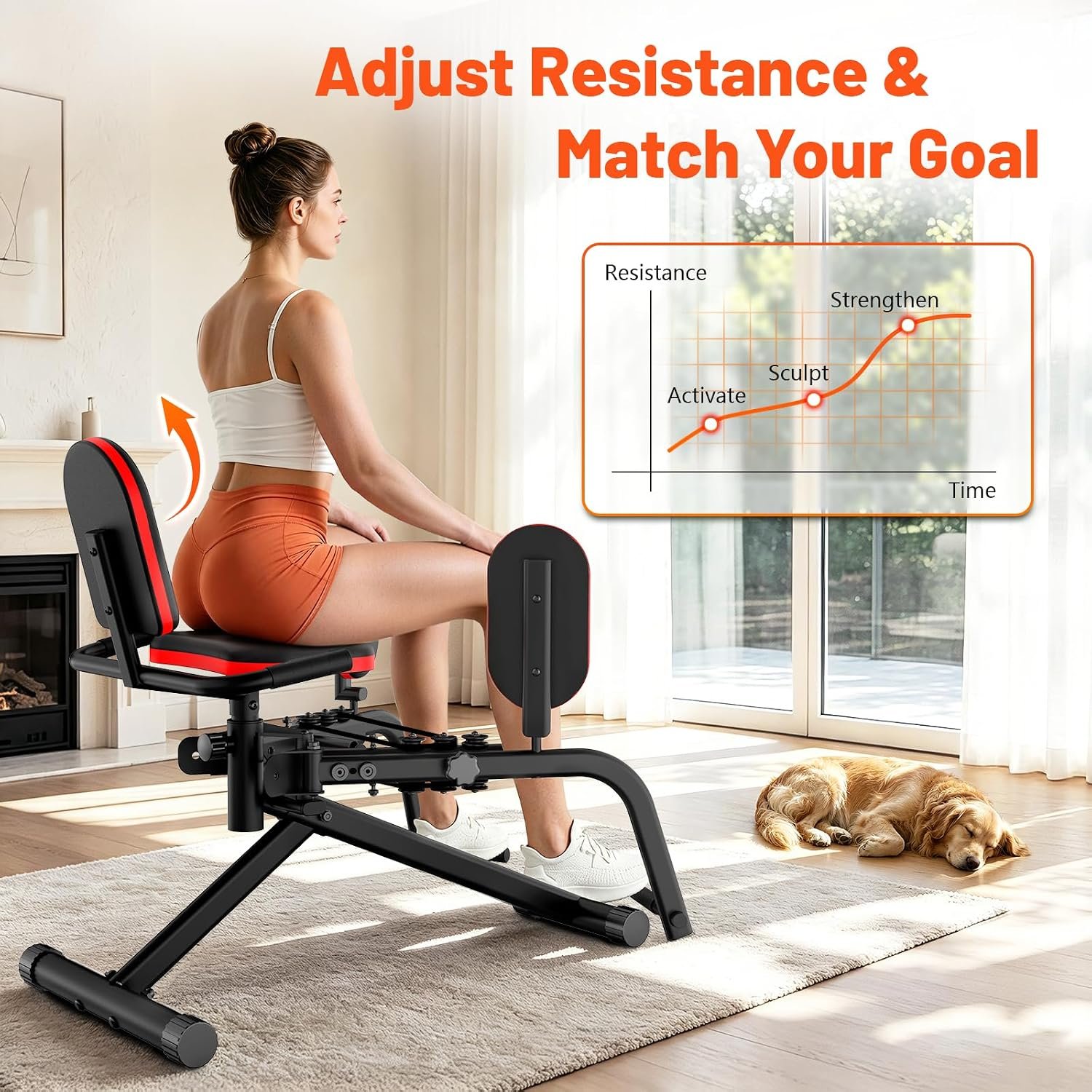 ERGOLIFE 2-in-1 Hip Abductor Adductor Machine, Thigh Workout Equipment - Image 4