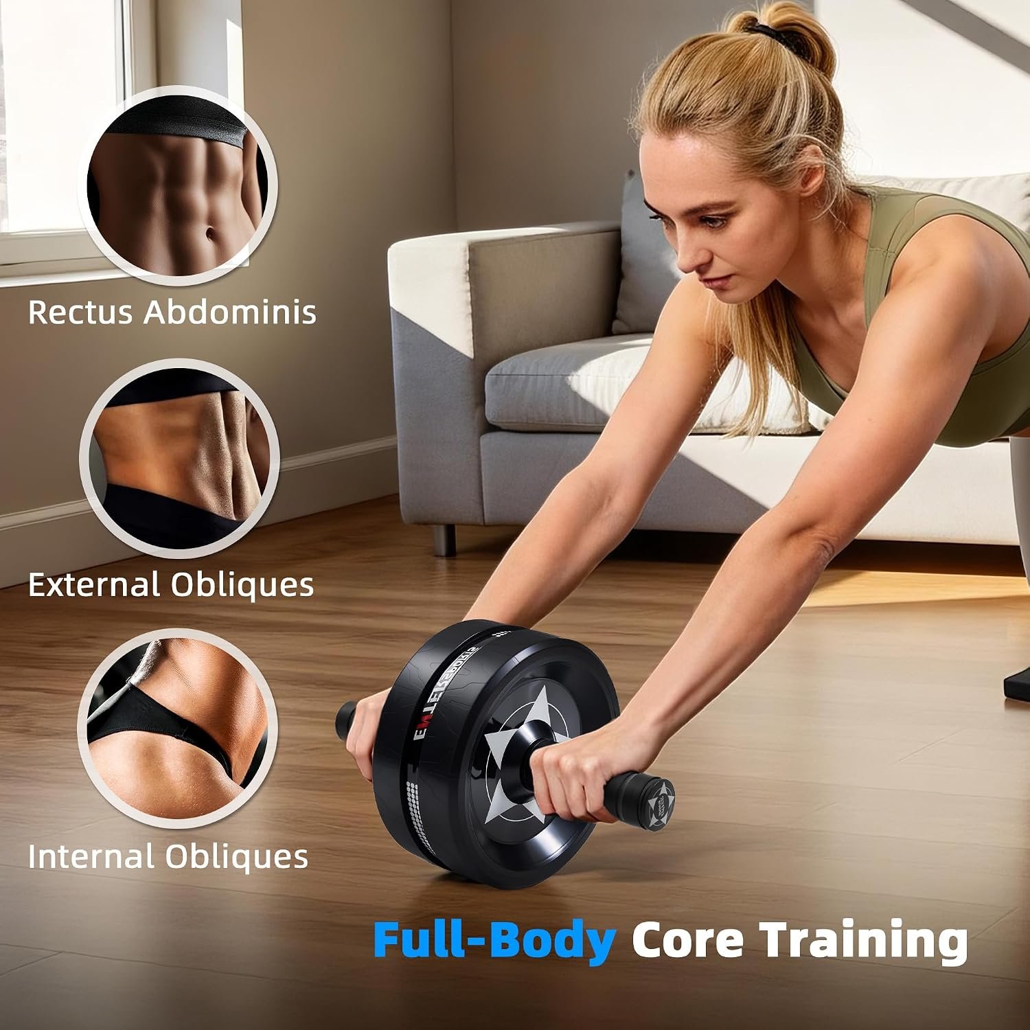 Ab Roller Wheel for Abs Workout with 2 Knee Pads for Home Gym - Image 4