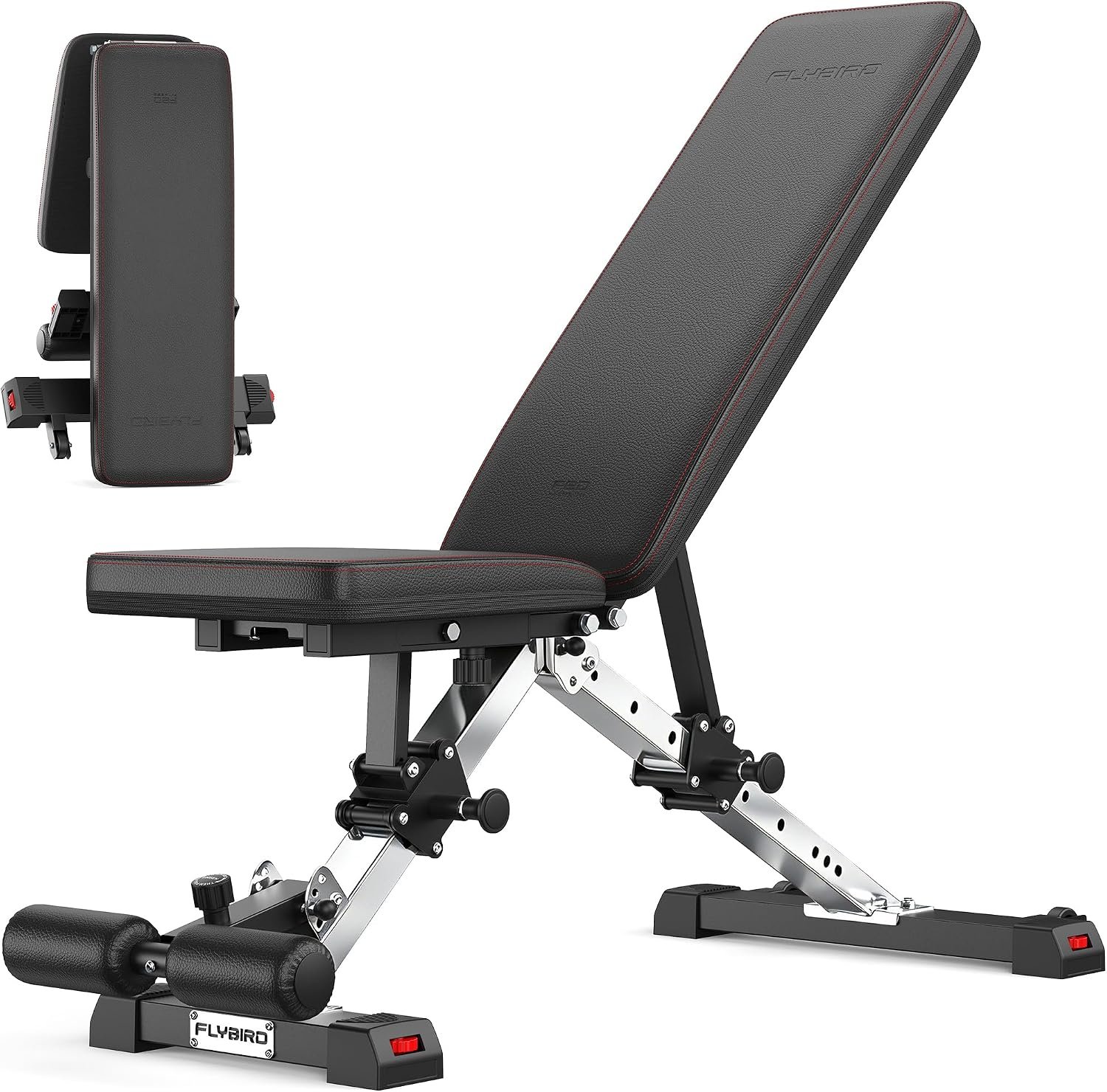 FLYBIRD Adjustable Weight Bench, 1000LB Zero-Gap Foldable Workout Bench