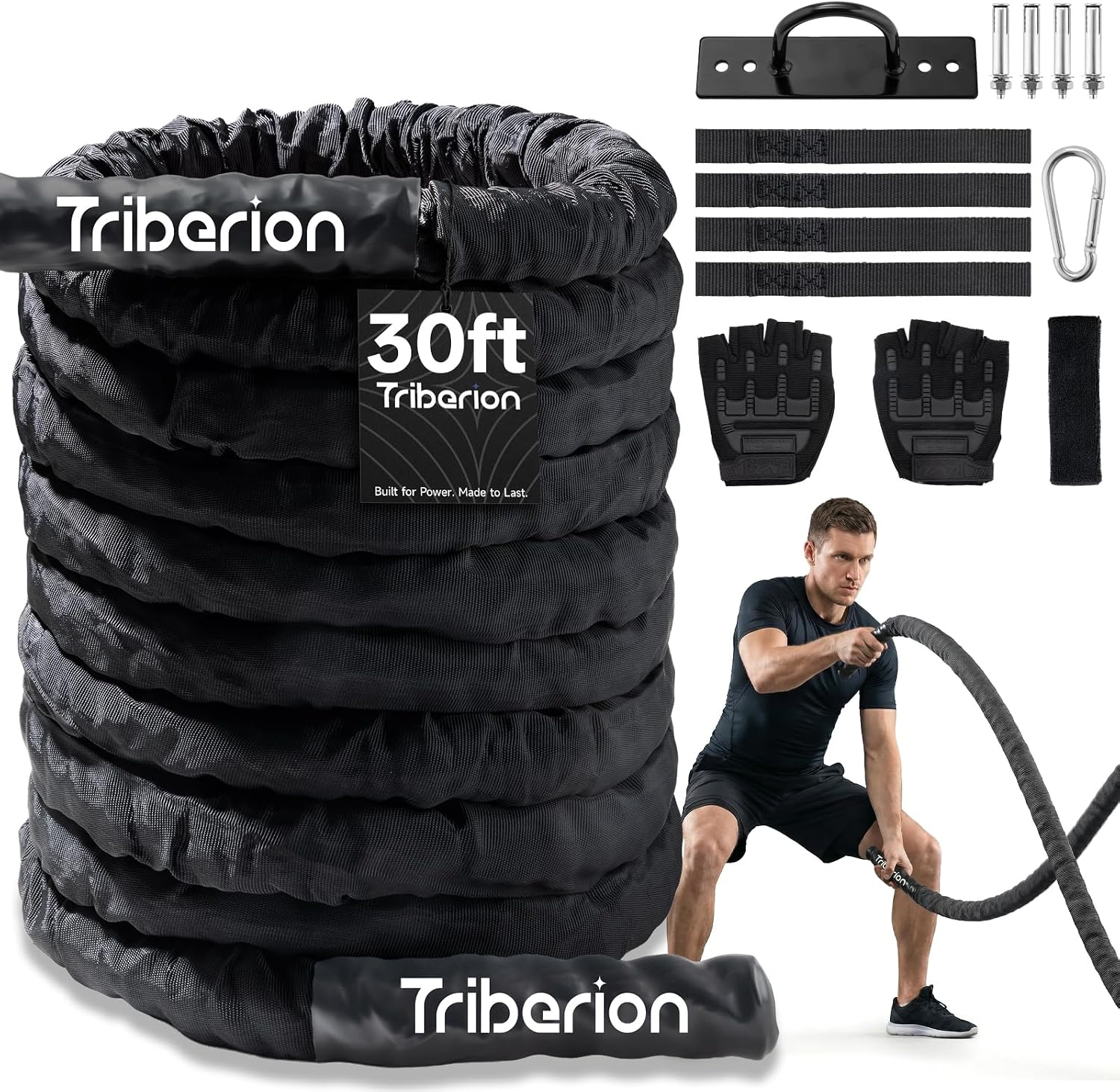 Battle Rope for Home Gym Workout &#...