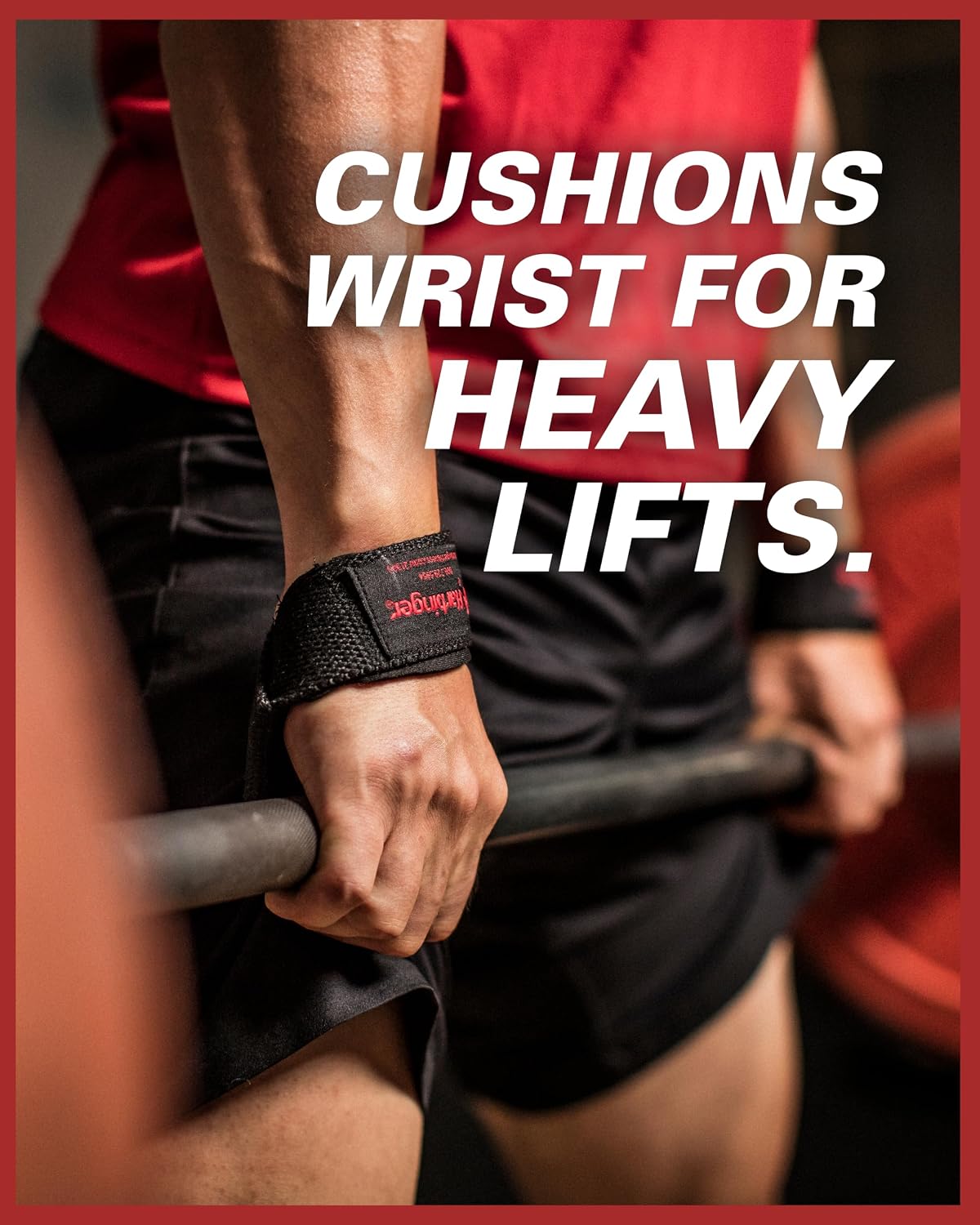 Harbinger Padded Cotton Lifting Straps with NeoTek Cushioned Wrist, 21.5 Inch Length, 1.5 Inch Width, Pair, Weightlifting Wrist Straps for Deadlifts and Strength Training - Image 2