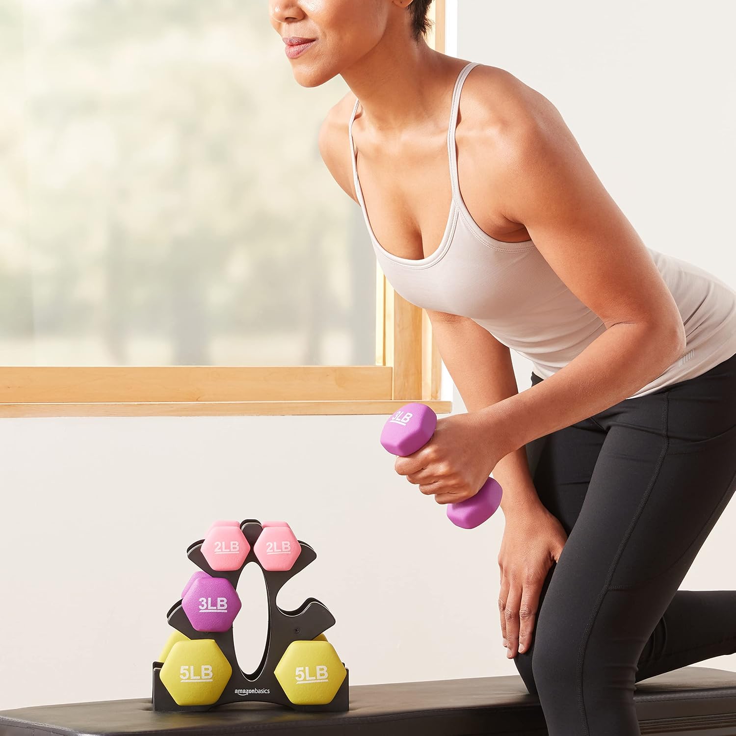 Amazon Basics Neoprene Dumbbell Hand Weights for Exercise and Muscle Toning - Image 5