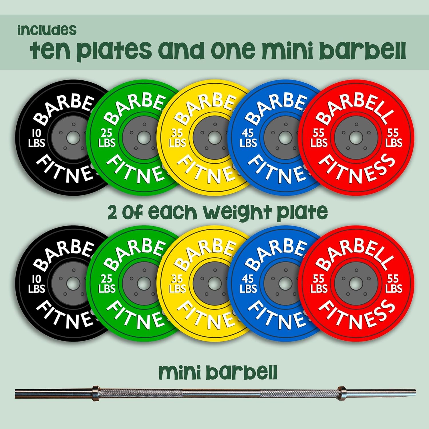 Mini Barbell – Ultimate Gym-Inspired Desk or Shelf Accessory with Removable Weight Plates | Miniature Weightlifting Fitness