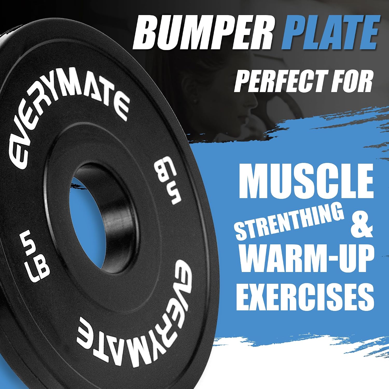 EVERYMATE Change Weight Plates 1.25LB 2.5LB 5LB Set Fractional Olympic Bumper Plates for Cross Training Steel Insert Strength Training - Image 8