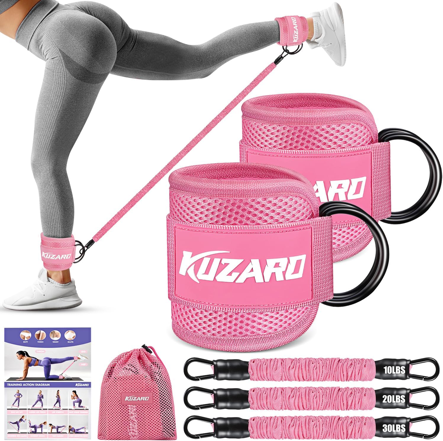 KUZARO Ankle Resistance Bands with ...