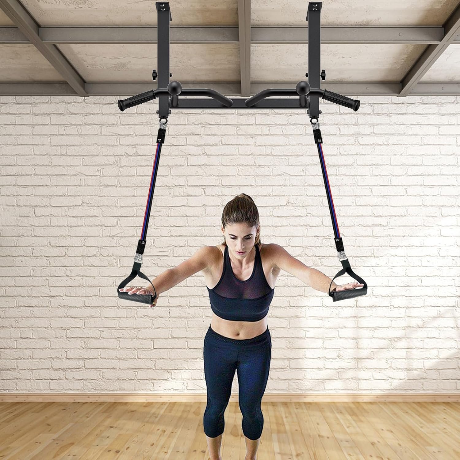 SELEWARE Heavy Duty Welded Pull Up Bar Wall/Joist/Ceiling Mount Chin Up Bar - Image 8