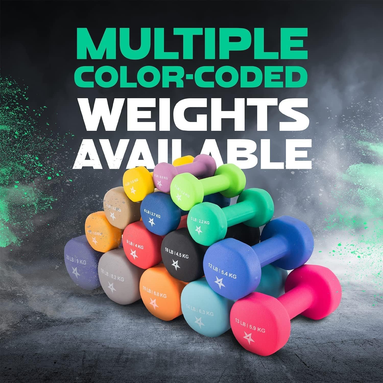 Yes4All Neoprene Dumbbells, Pairs and Sets with Rack for Home Workouts - Image 6