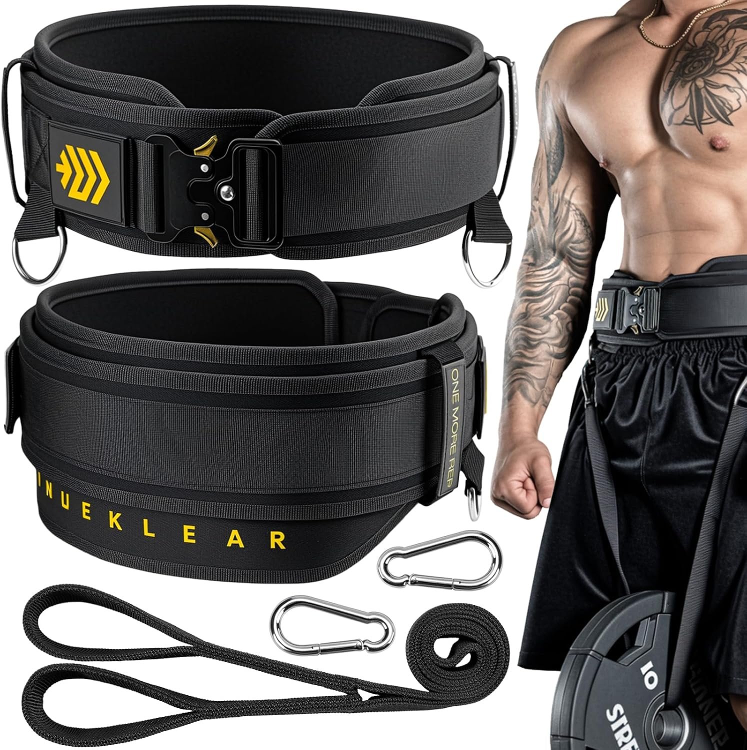MANUEKLEAR 2-in-1 Dip Belt, Double-...