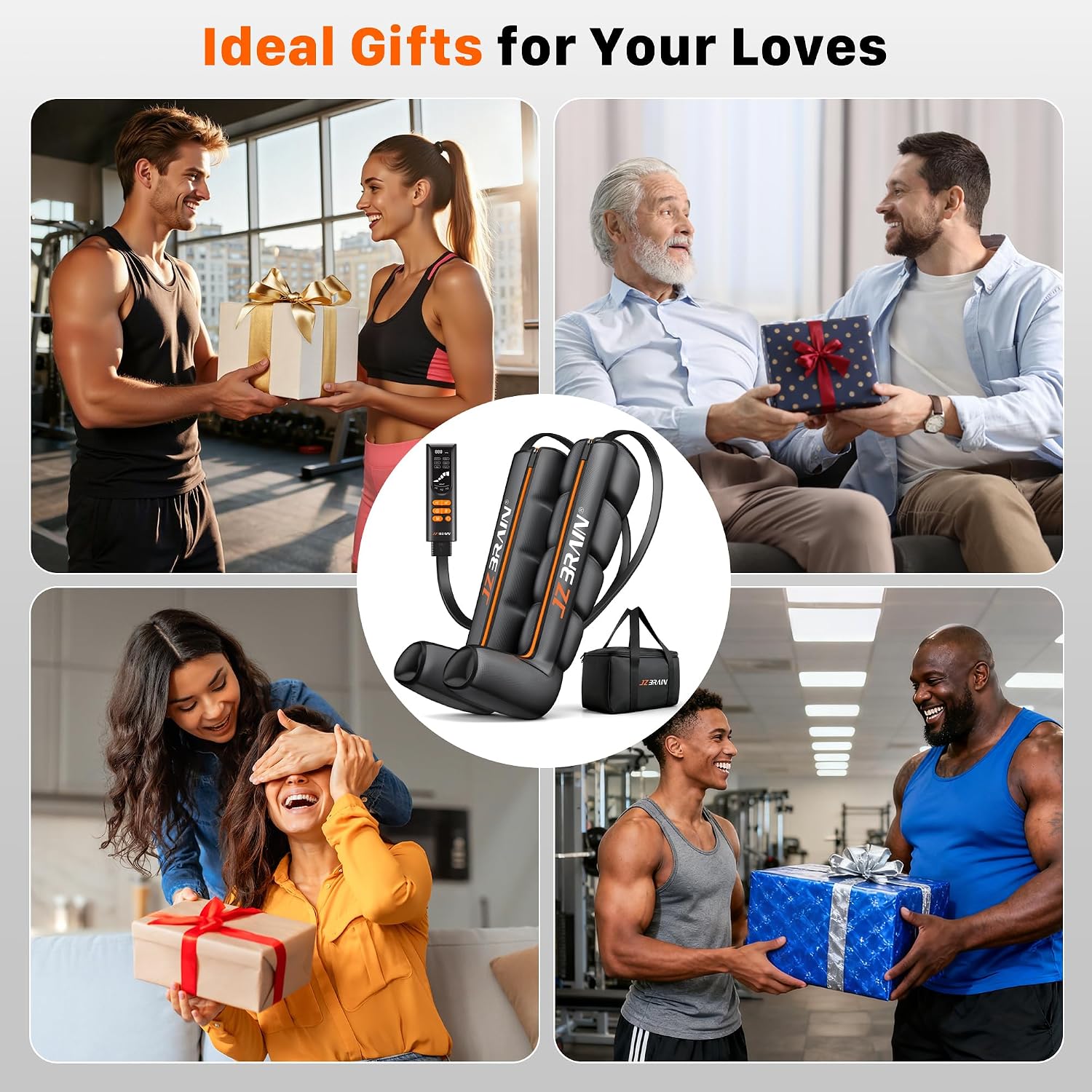 JZBRAIN Air Compression Boots Leg Massager: Sequential Full-Leg Recovery with Heat, 6 Modes & 11 Intensities for Post‑Workout Relieve & Daily Relaxation for Athletes, Fitness Users (Medium) - Image 9