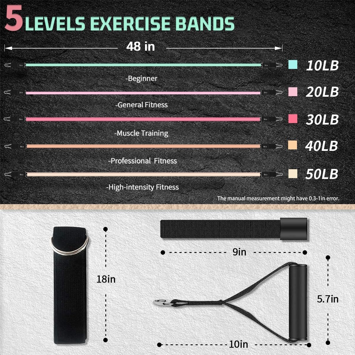 VEICK Resistance Bands with Handles, Exercise Tube Bands Set for Workouts - Image 3
