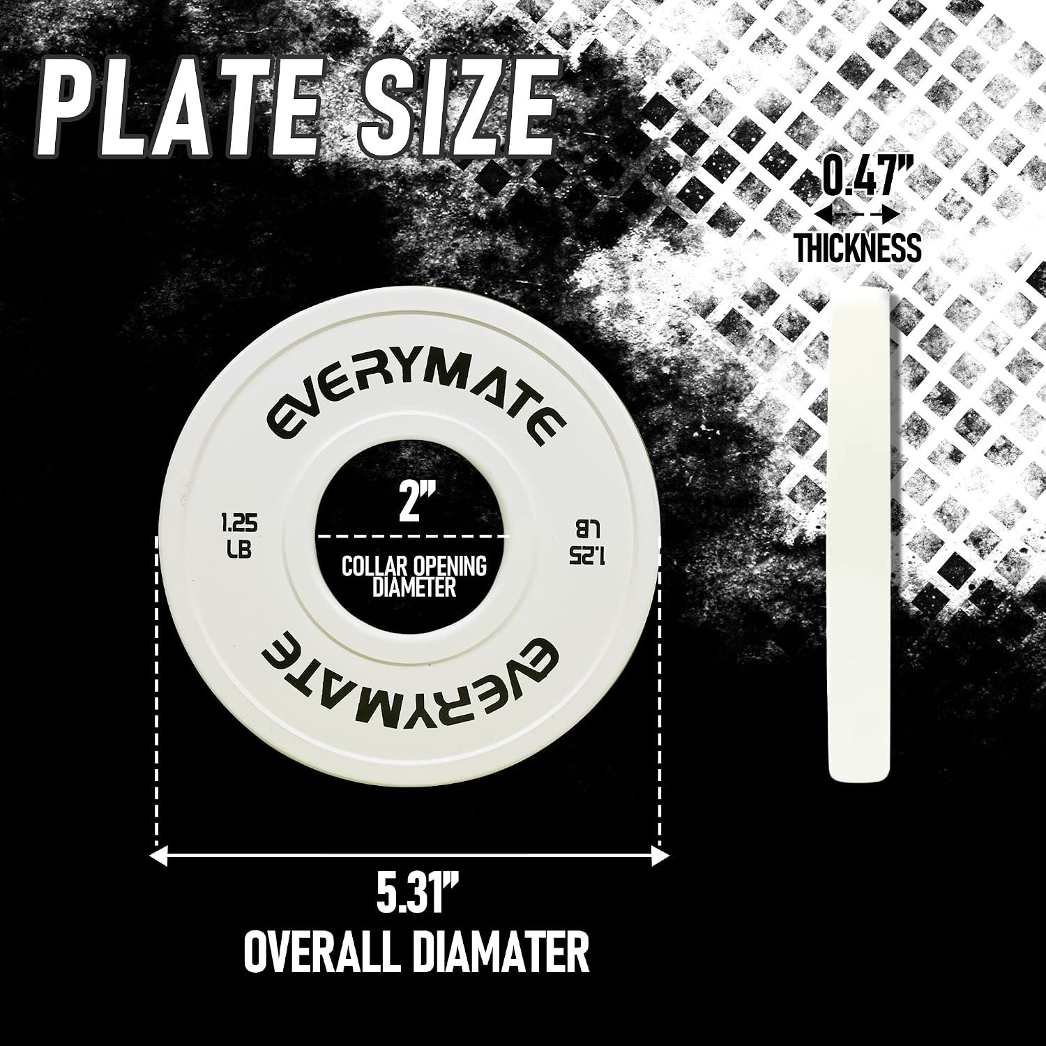 EVERYMATE Change Weight Plates 1.25LB 2.5LB 5LB Set Fractional Plate Olympic Bumper Plates for Cross Training Bumper Weight Plates Steel Insert Strength Training Weight Plates - Image 4
