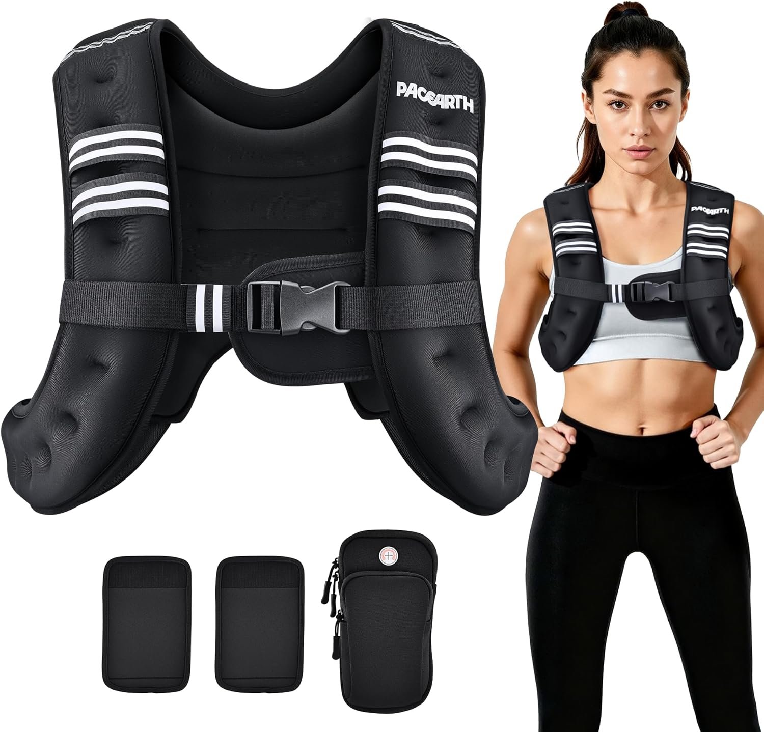 PACEARTH Weighted Vest,6lb/8lb/10lb...